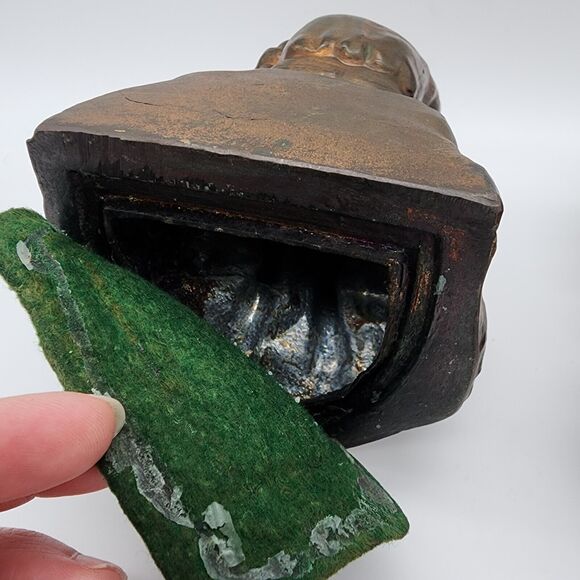 Pair of Antique Bookends Boy Reading Cast Metal Bronze Finish Office Decor MCM - Picture 13 of 15